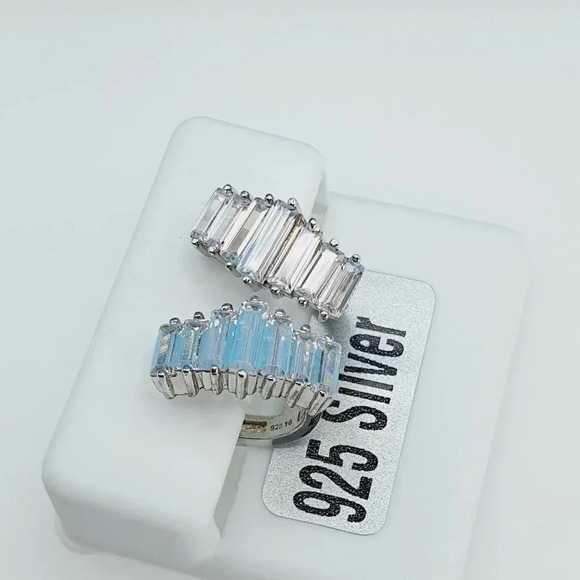 "925 Sterling Silver Cubic Zirconia Earrings, UU1P6A6136 - Picture 3 of 9